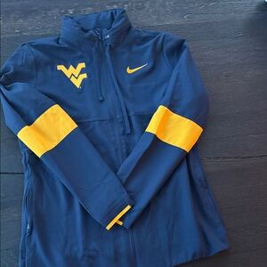 Nike Women's West Virginia Varsity Jacket in Navy and Gold-never worn